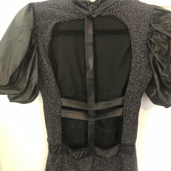 Weismann Black Sparkle Overskirt Leotard Bodysuit with Open Back - Adult Large - Picture 11 of 14